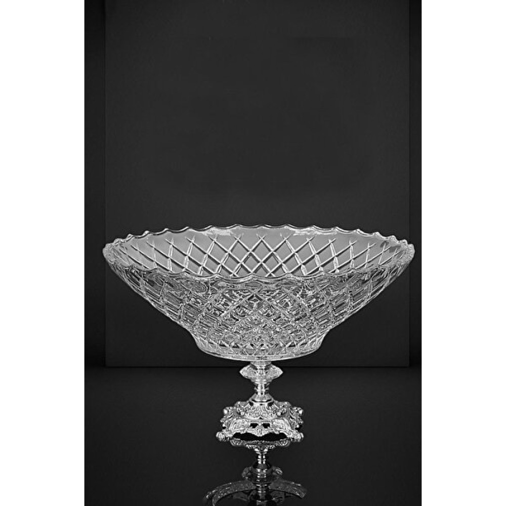 Efegil Hanedan Cam Gümüş Ayaklı Sunumluk Kase 29X29 cm Mutfak Gereçleri Fiyatı