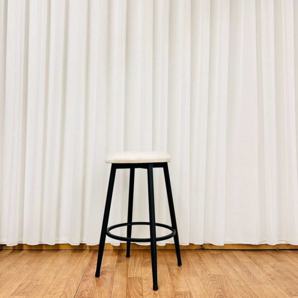 Efelez Design Prag Bar Taburesi , Mutfak Taburesi, Balkon, Bahçe Taburesi, Sandalyesi Siyah 65CM - Siyah - Krem Masa - Sandalye & Tabure Fiyatı