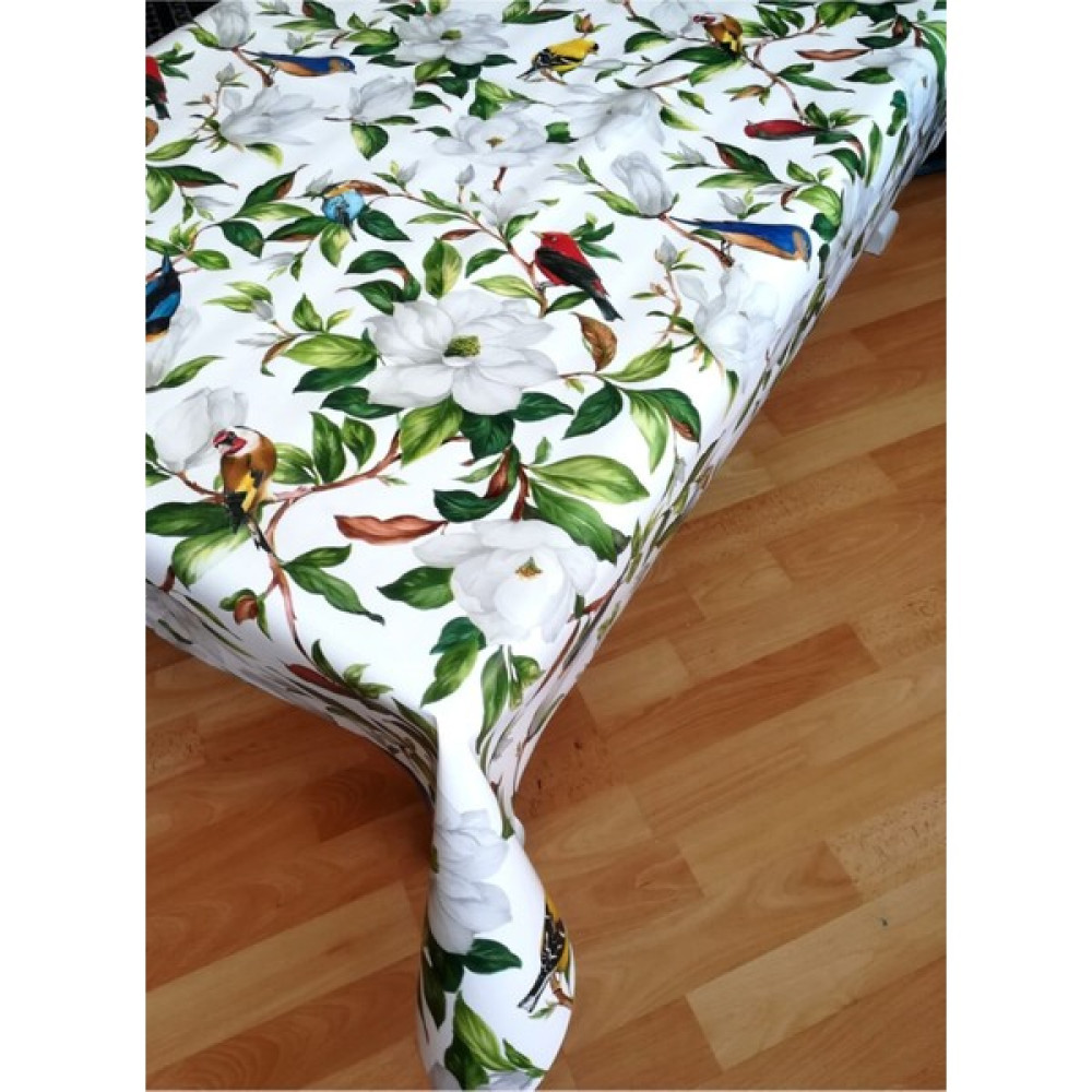 Efem Home Astarlı Isıya Dayanıklı Miflonlu Kaymaz Leke Tutmaz Pvc Muşamba Masa Örtüsü - 100 x 140 cm - Beyaz - Yeşil Masa Örtüsü Fiyatı