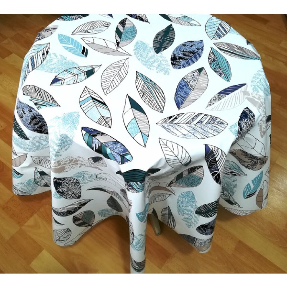Efem Home Isıya Dayanıklı Silinebilir Leke Tutmaz Astarlı Pvc Yuvarlak Muşamba Masa Örtüsü 140CM - Açık Mavi - 140 x 140 cm Masa Örtüsü Fiyatı
