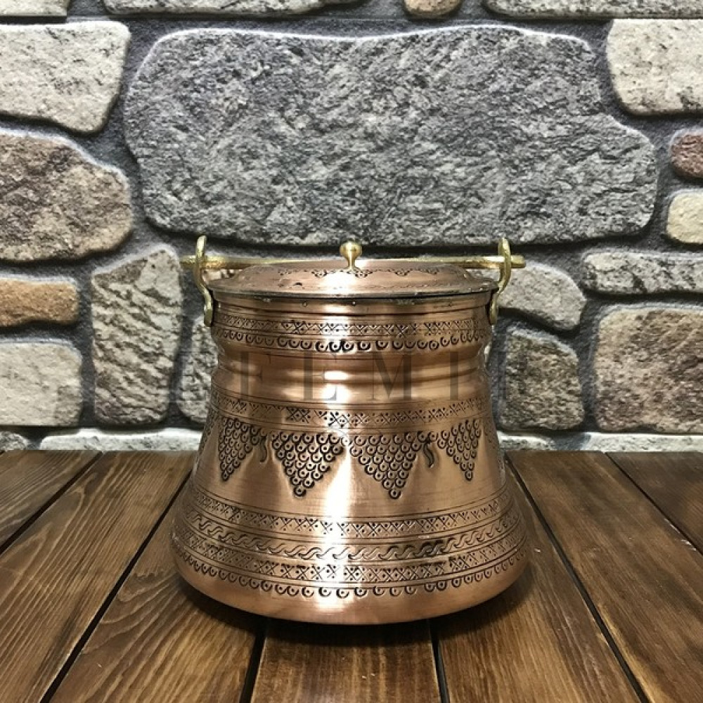 Efemir Bakır Üzüm Desenli Bakır Bakraç - Bronz - Altın - 20 cm Oto Boyaları Fiyatı