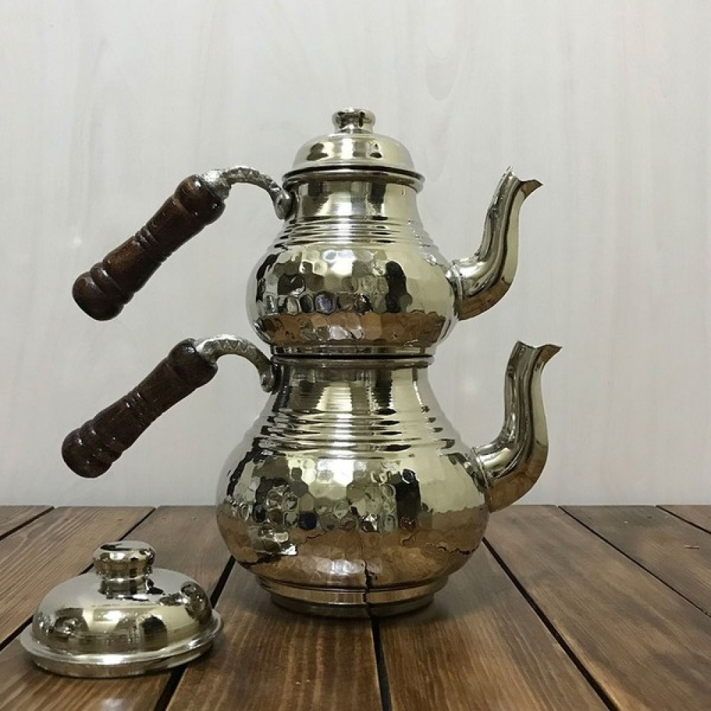 Efemir Dövme Bakır Çaydanlık Küçük Boy Çay / Çaydanlık Setleri Fiyatı
