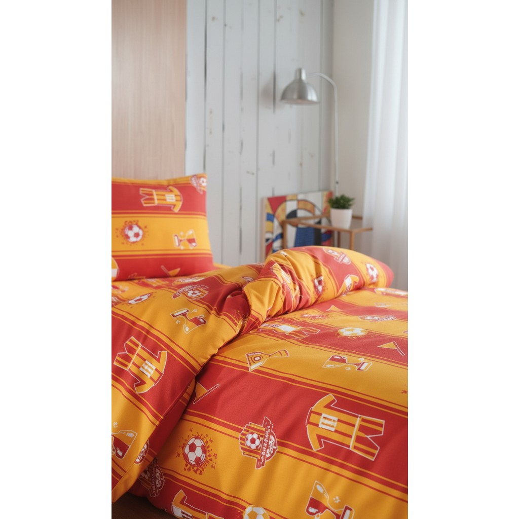 Efendioğlu Türcan Taraftar Nevresim Tek Kişilik - Kırmızı - 160 x 220 cm Nevresim Takımı Fiyatı