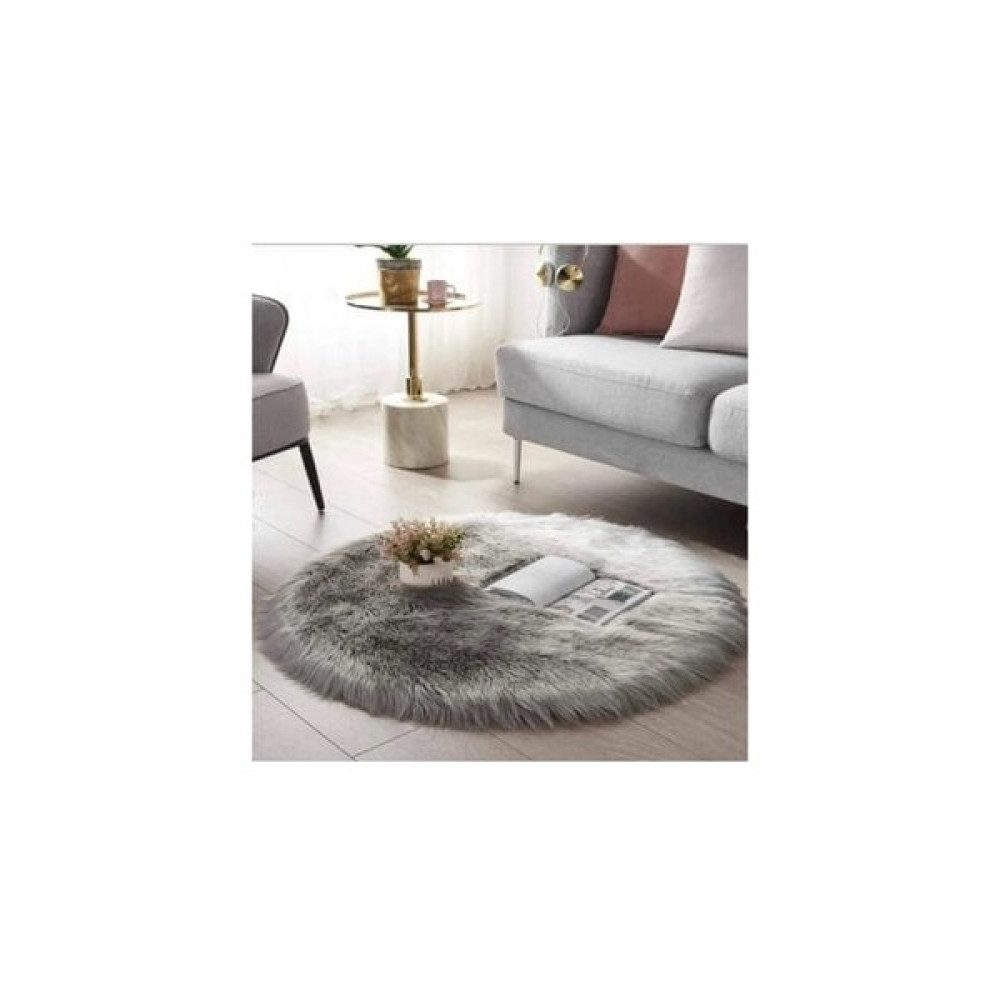 Effe Home Lux Kaymaz Tabanlı Yuvarlak Gri Post Halı Kuzu Postu Yph - 50 x 50 cm Salon Halısı Fiyatı