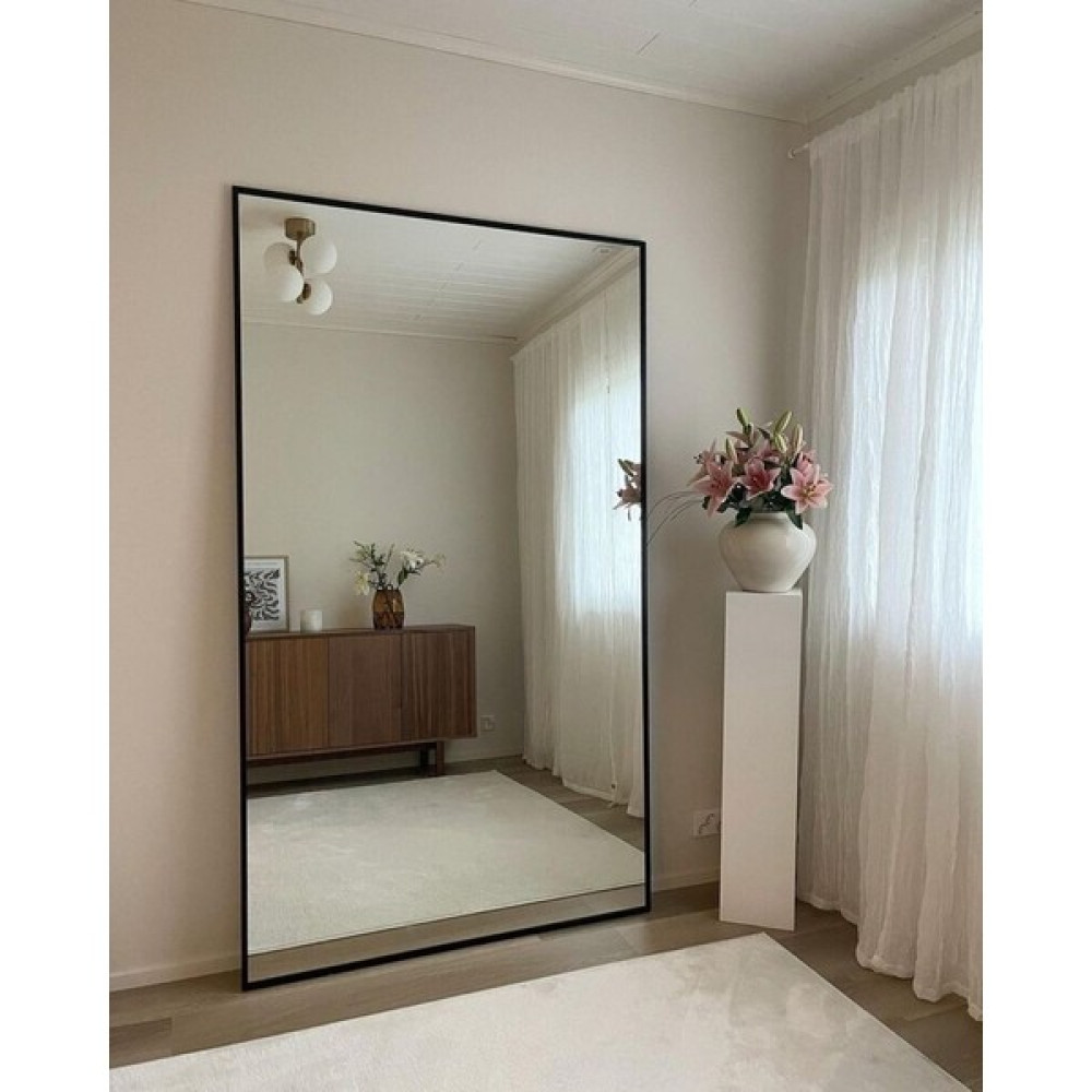 Effe Yapı Dekor Siyah Metal Çerçeveli 180X100 cm Dikdörtgen Model Duvar Aynası (Ayaksız) Ayna Fiyatı