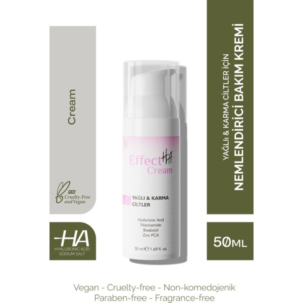 EffectHa Cream Yağlı & Karma Ciltler İçin Nemlendirici Bakım Kremi 50ml Nemlendiriciler Fiyatı