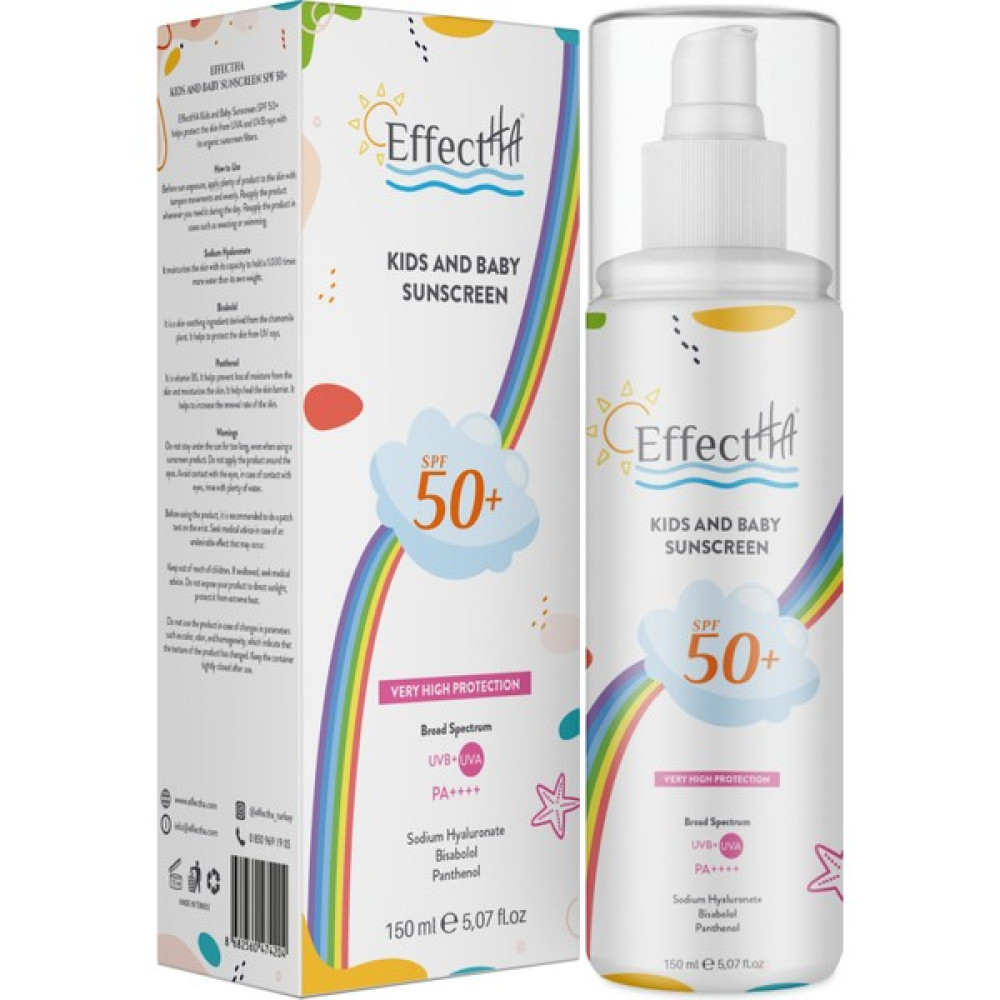 Effectha Kids & Baby Sunscreen SPF50+ Güneş Kremleri ve Losyonları Fiyatı