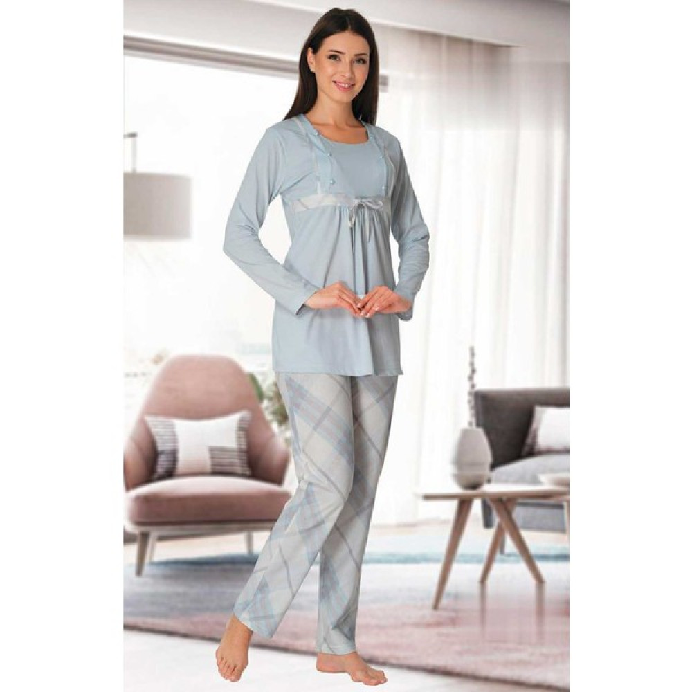 Effort Pijama Effortt Lohusa Emzirme Pijama Takım - Mavi - XL Oto Boyaları Fiyatı