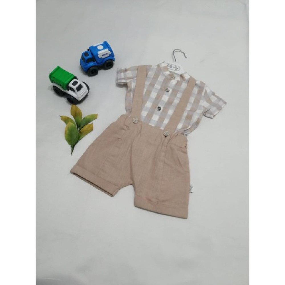 Efilix Mucize Bebek ve Çoçuk Giyim Erkek Bebek Salopet Takım Bebek Giysi Takım Fiyatı
