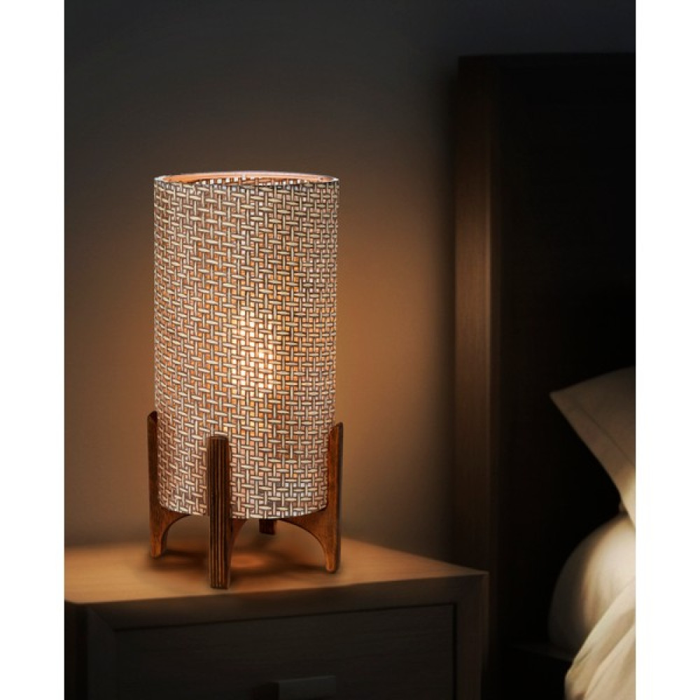 EFLIGHTDESIGN Ahşap Abajur Kahve Modern Şık Yatak Odası Salon Masa Lambası Abajur Fiyatı