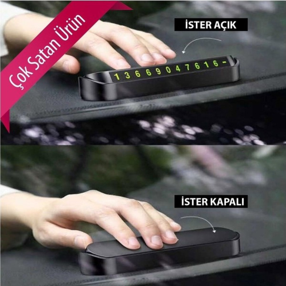 Efn Store Araç Içi Lüx Fosforlu Kapanabilen Park Telefon Numaratörü Oto Seyahat Ürünleri Fiyatı