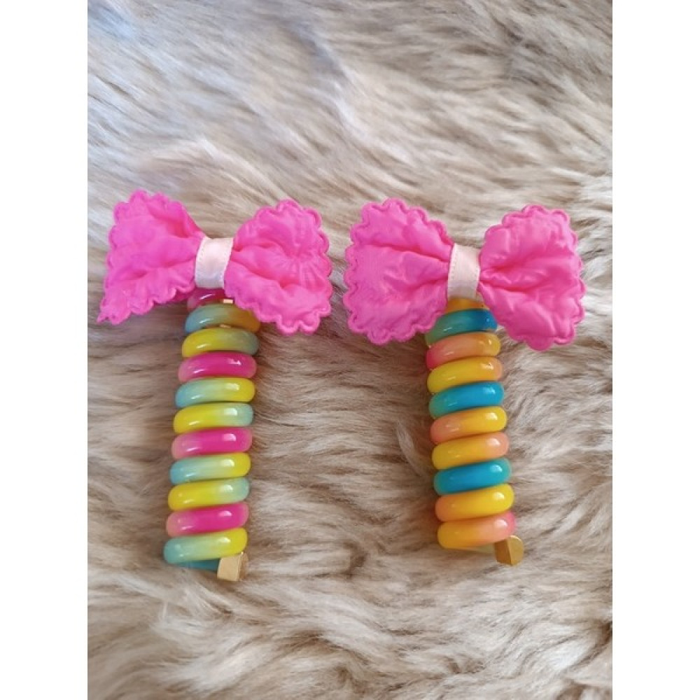 Efna Store Pembe Renk Fiyonk Figürlü Burgu Yaylı Makarna Toka(2 Adet) Toka, Taç & Saç Bandı Fiyatı