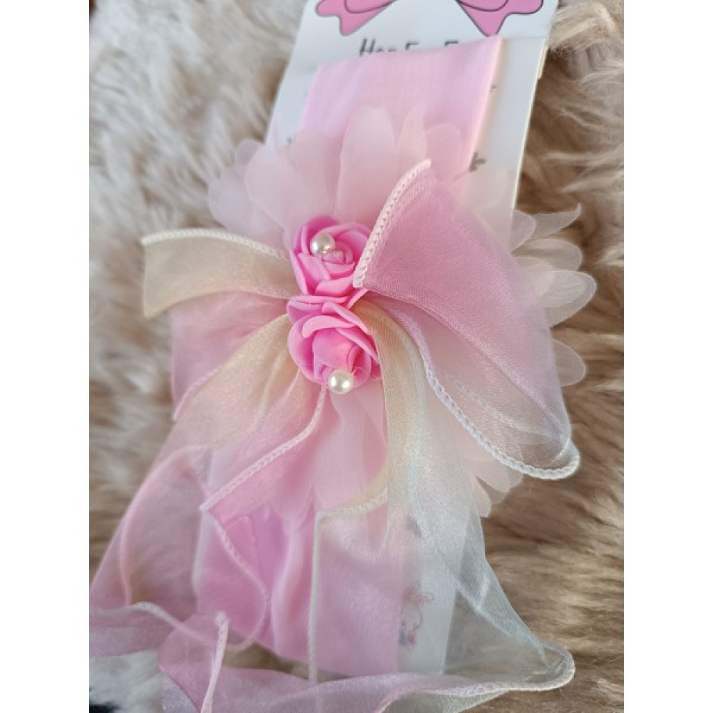 Efna Store Tül Fiyonk Üzeri Gül Firgürlü Çocuk ve Bebek Saç Bandı Bebek Saç Bandı Fiyatı