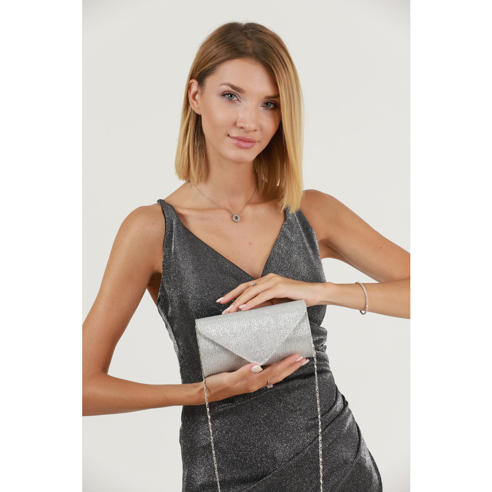 efnanstore Gümüş Çizgili Çupra Abiye Çanta Portföy Clutch Çanta Abiye Çanta Fiyatı