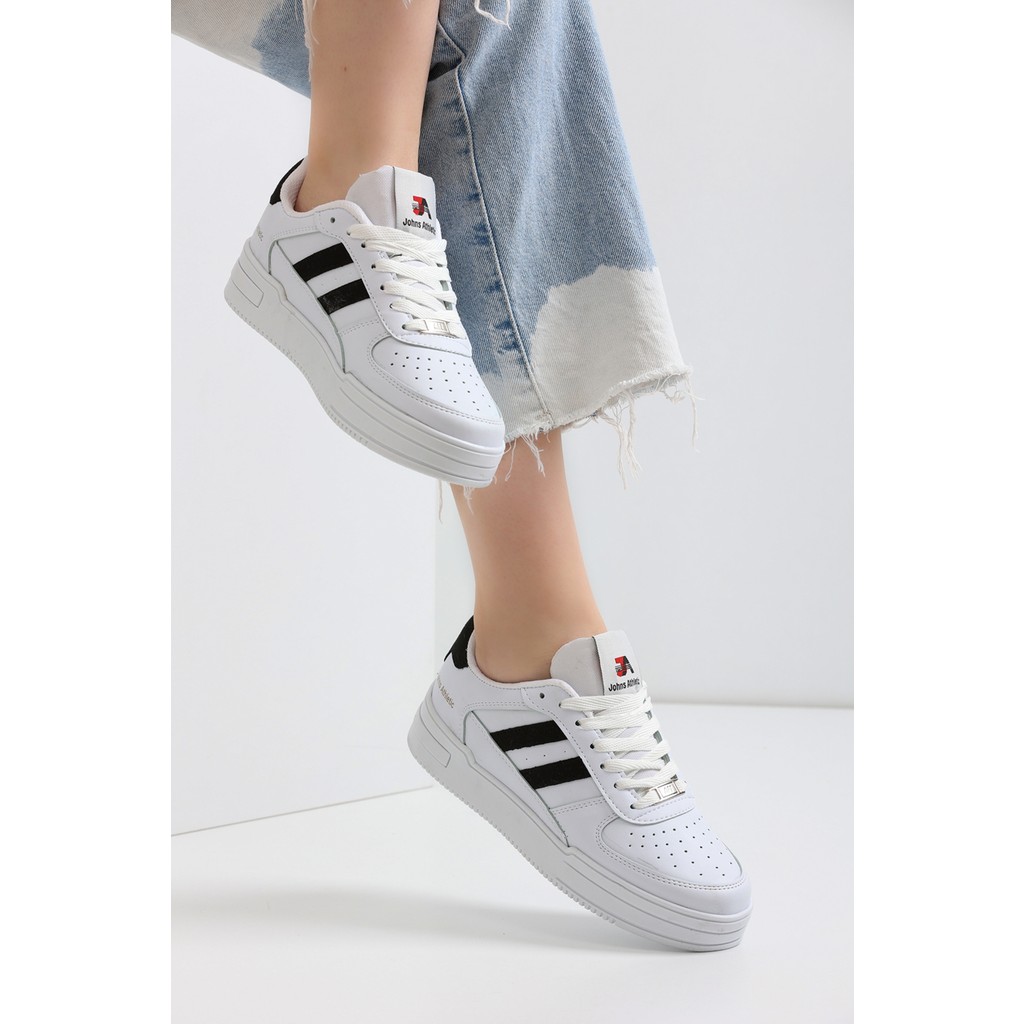 Eformoda Unisex Sneaker JH176 Beyaz - Siyah Düz Tabanlı Konforlu Ayakkabı 38 Numaralı Ayakkabılar ve Çantalar Fiyatı
