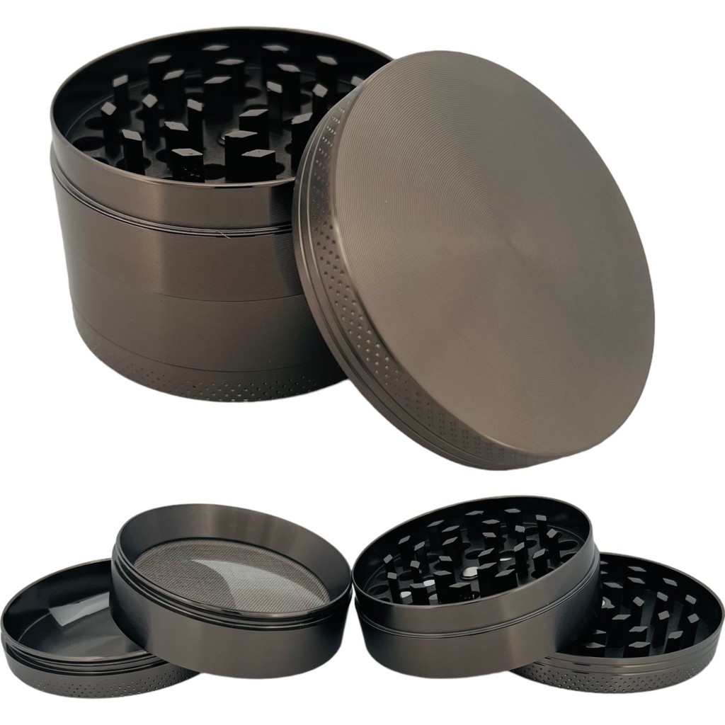 Efotech 63MM-GRI Grınder 4 Kat Herbal Baharat Öğütücü Parçalayıcı Paslanmaz Çelik Mıknatıslı Gırgır - Gri Tuz, Şeker, Baharat Fiyatı