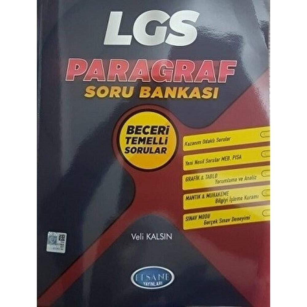 Efsane 8. Sınıf Lgs Paragraf Beceri Temelli Soru Bankası - Veli Kalsın Ders Sınav Kitapları Fiyatı