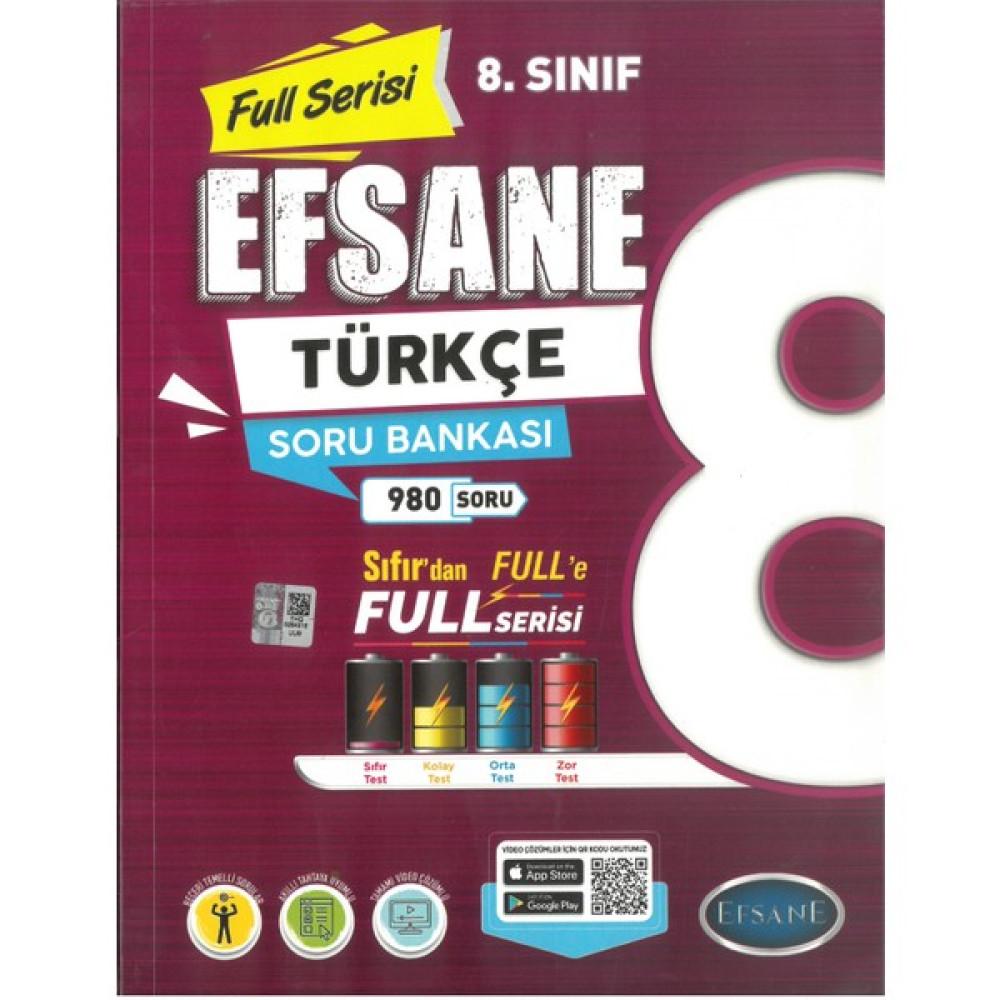 Efsane Yayınları 8.sınıf Türkçe Soru Bankası Full Serisi Ders Sınav Kitapları Fiyatı