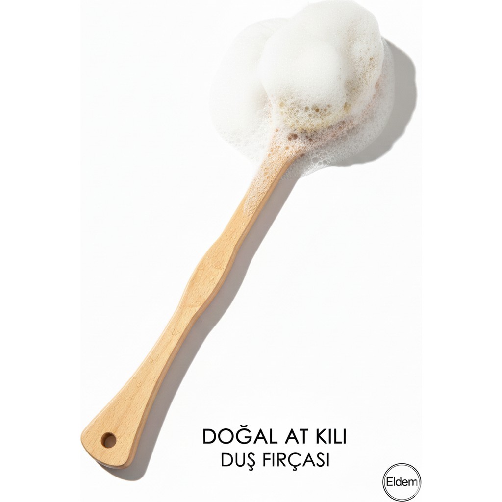 Efsoon Organics At Kılı Duş Fırçası Yumuşak Kıllı Lif Etkisi Tek Parça Selülit Fırçası Saplı Cilt Bakımı Peeling Diğer Fiyatı