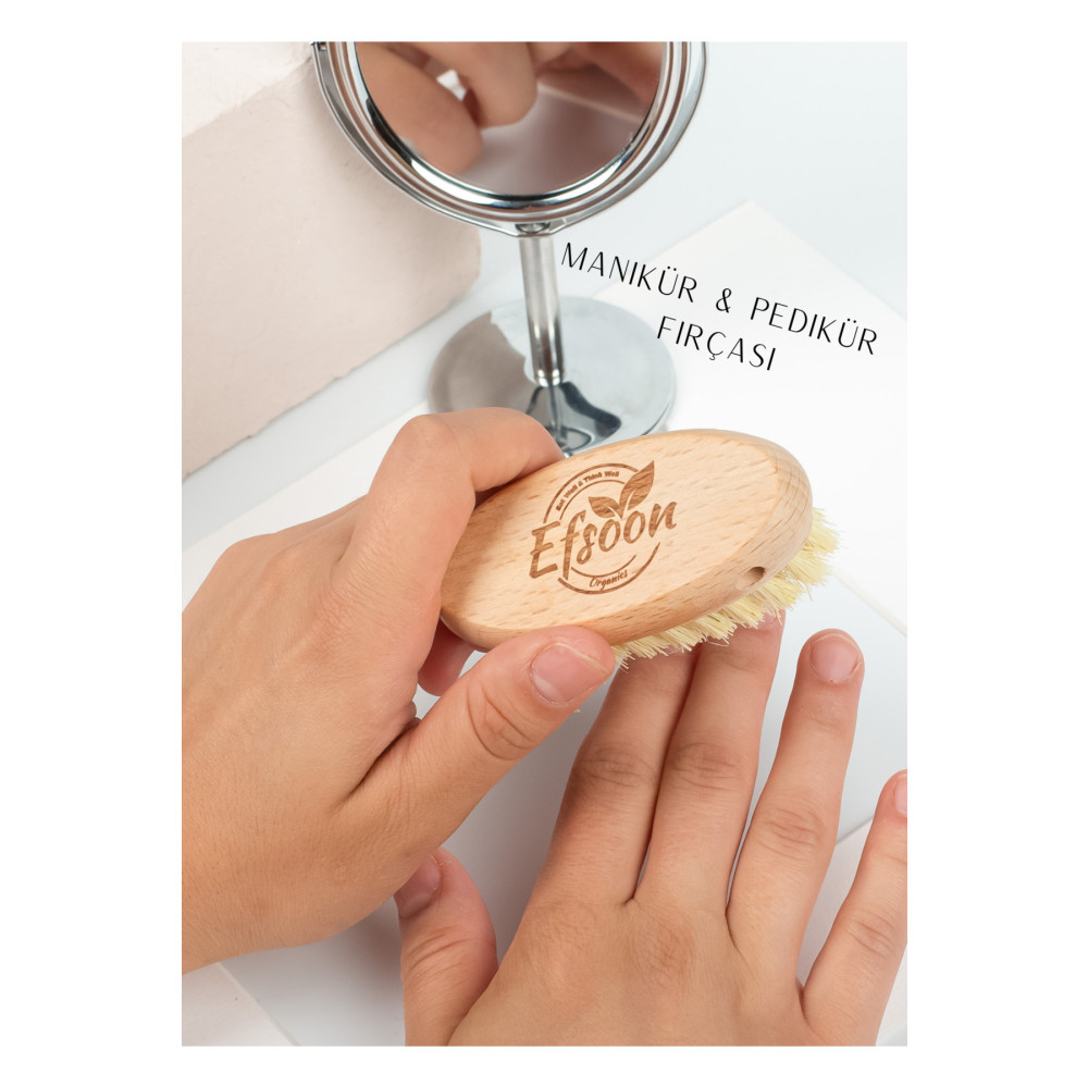 Efsoon Organics El Ve Tırnak Bakımı Fırçası Manikür Ve Pedikür Fırçası Doğal Kıllı Fırça Tırnak Bakımı Fiyatı