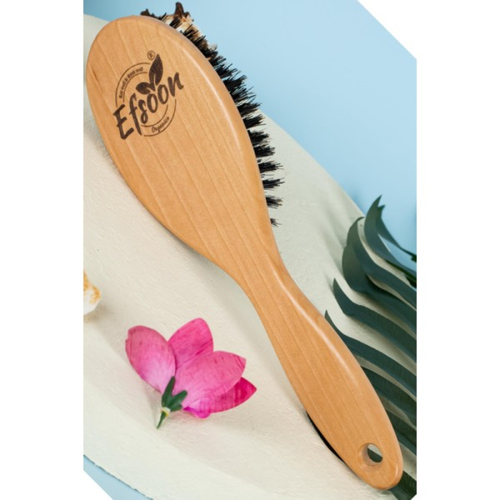 Efsoon Organics Kaynak Saç Fırçası Yumuşak Kıllı Saç Açıcı Tarak - 1 Saç Fırçası ve Tarağı Fiyatı