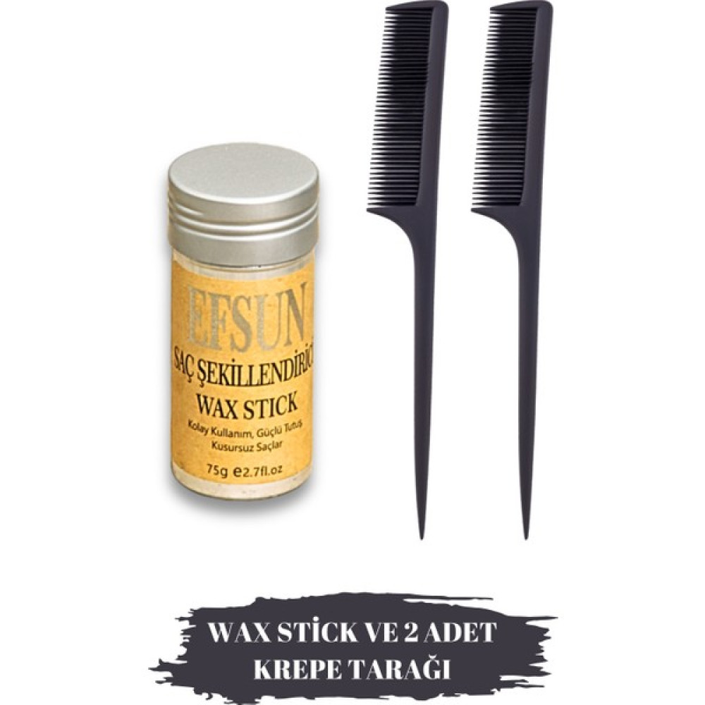 Efsun Wax Stick ve 2 Adet Krepe Tarağı - Renkli Saç Şekillendirici Krem Fiyatı