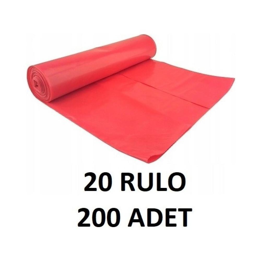Eftaplast 80X110 Jumbo Rulo Çöp Torbası 300 gr 20'li Koli (Kırmızı) - 80 x 110 cm Çöp Poşetleri Fiyatı