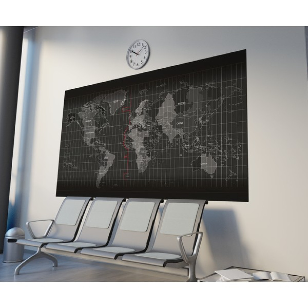 Ega Dünya Haritası Duvar Sticker - 200 x 100 cm - Siyah Duvar Stickerı Fiyatı