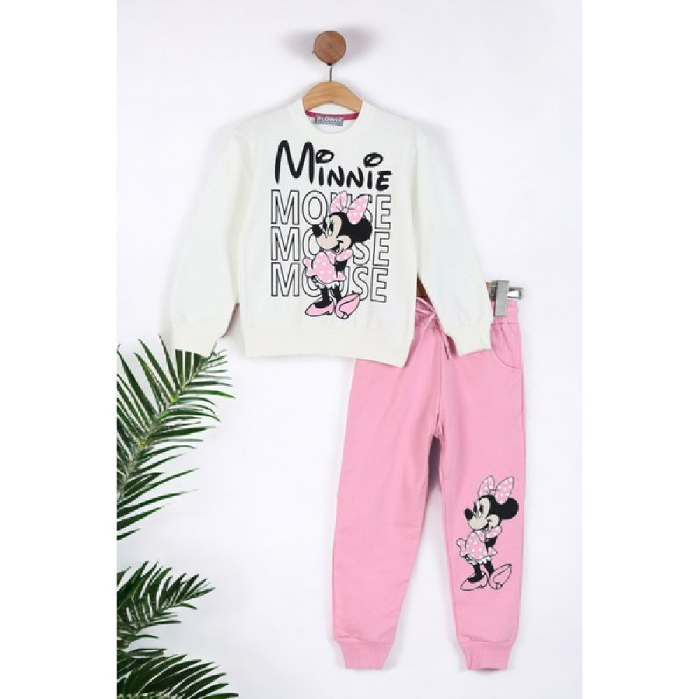 Ege Bebek Kız Çocuk Minnie Mouse Baskılı 2 Ip Şardonlu Bisiklet Yaka Uzun Kol Eşofman Takımı Kız Çocuk Giyim Takımı Fiyatı