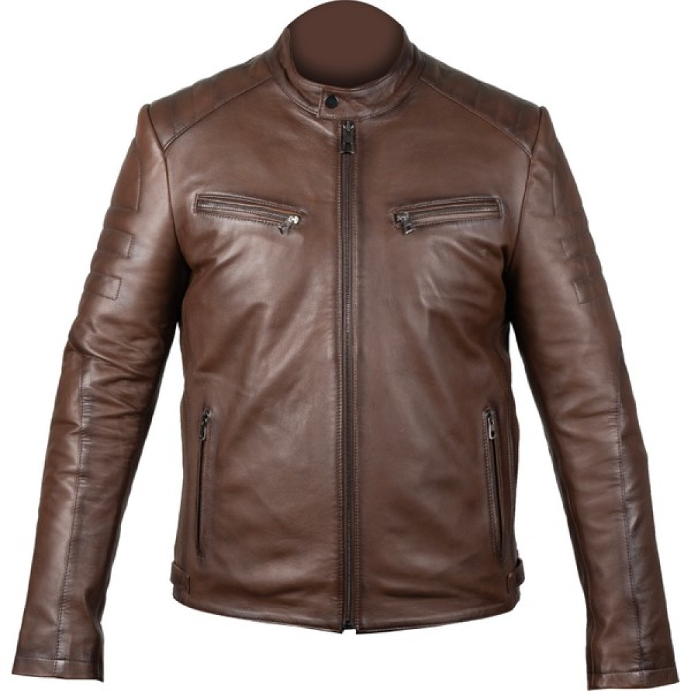 Ege Deri %100 Hakiki Fındık Kahve Slim Fit Erkek Mont Erkek Mont Fiyatı