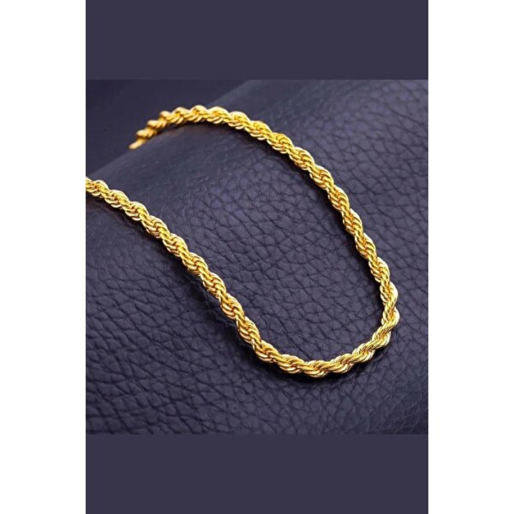 Ege Gold Burma Halat Zincir Kolye 14 Ayar - 3mm Kadın Kolye BRMHLT14-3M-20 - 40 CM Altın Kolye Fiyatı