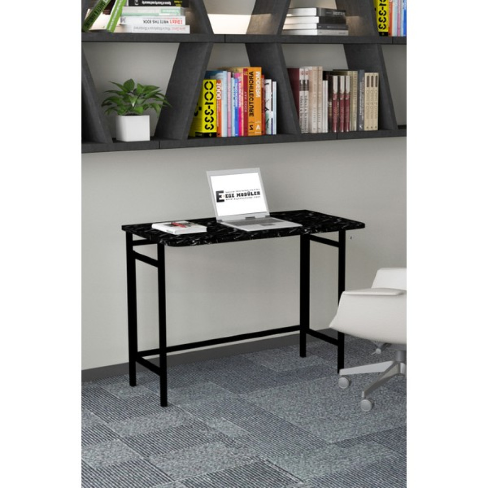 Ege Modüler Katlanabilir Çalışma Masası Katlanır Masa - 50x80 - Siyah Mermer Çalışma Masası Fiyatı