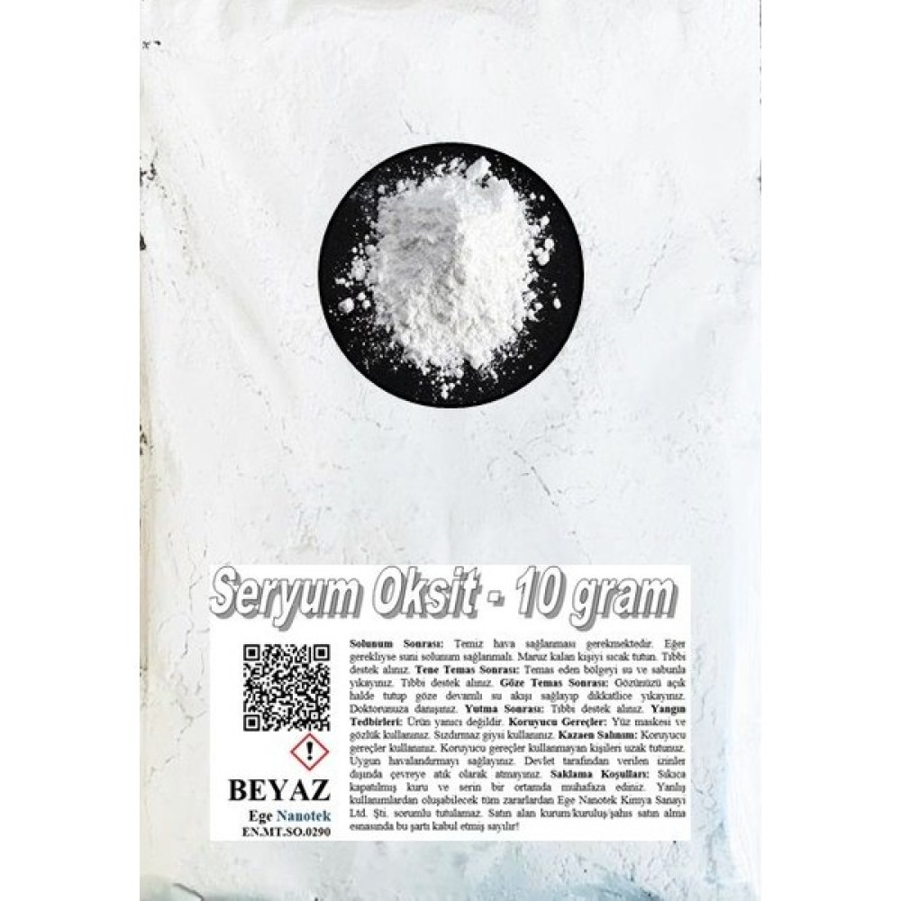 Ege Nanotek Araba Camı Parlatma Tozu Beyaz Seryum Oksit - 10 Gram - 1 Oto Boyaları Fiyatı