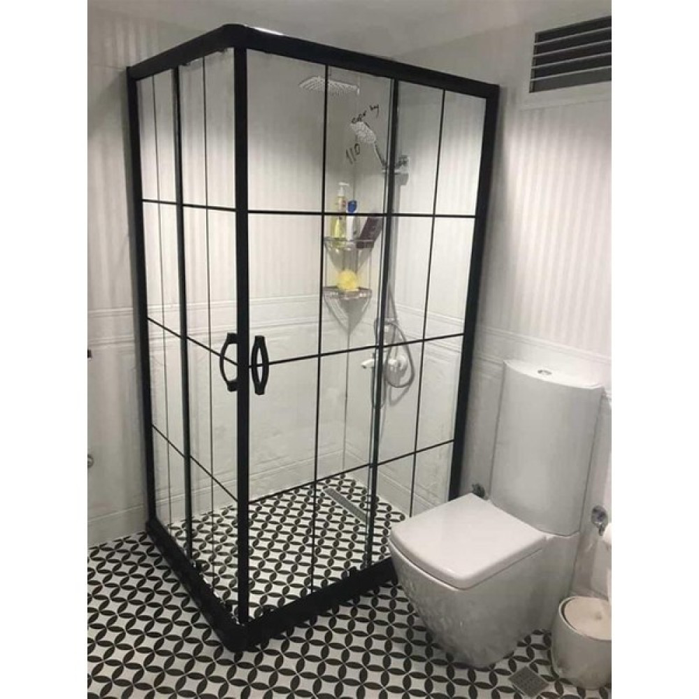 Egeli Black Serisi Relax Profil 6mm Temperli Duşakabin 100X100 Duşakabin Fiyatı
