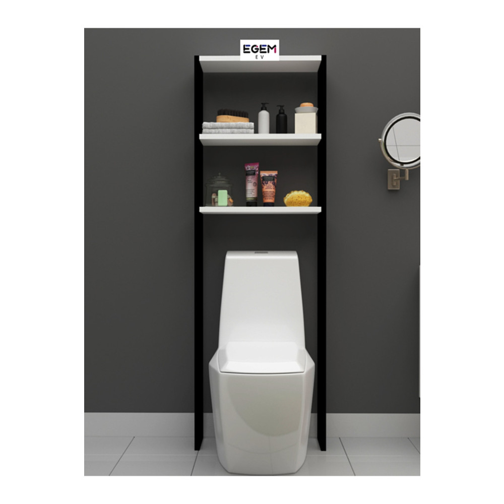 EGEMEV Wc Klozet Ustu 3 Raflı Metal Banyo Dolabı Rafı Makine Ustu Dolap Raf 3 Lü Havluluk Organize Banyo Dolabı / Mobilyası Fiyatı