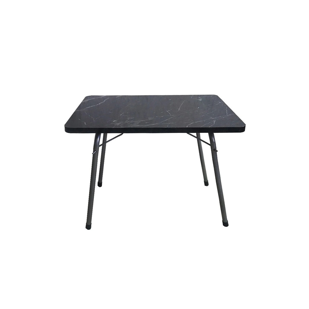EGEMODÜLER Katlanır Masa Balkon Bahçe Kamp Masası Piknik Masası 45x60 Cm - Siyah Mermer Kamp & Piknik Masası Fiyatı