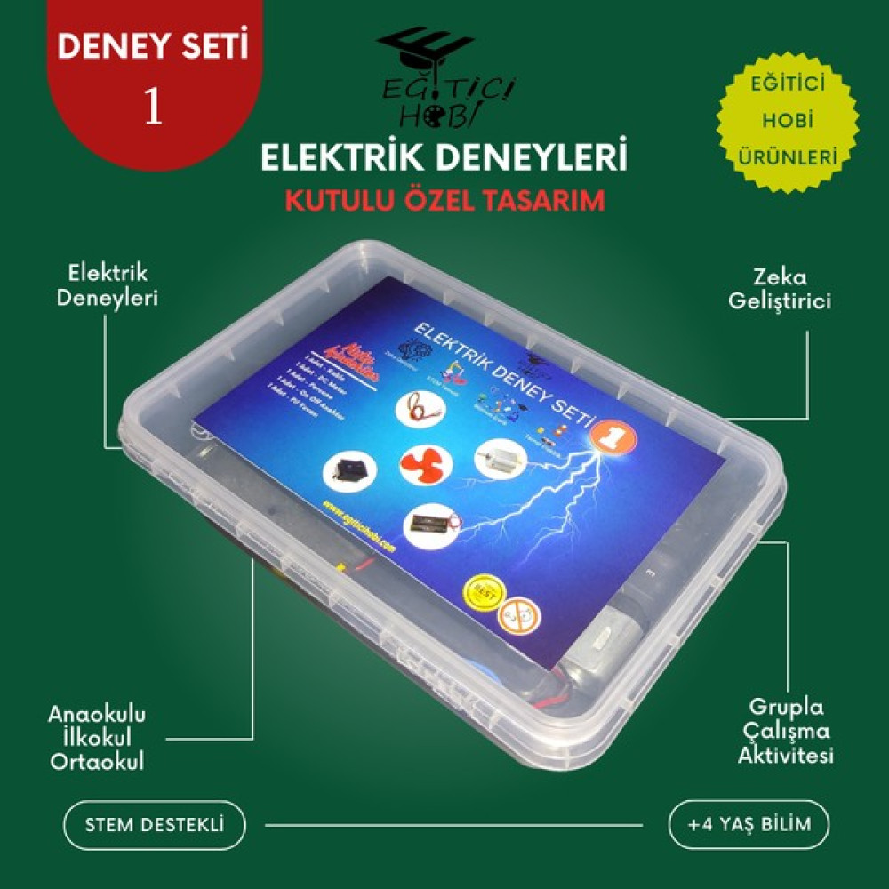 Eğitici Hobi Kutulu, Elektrik Deney Seti - 1 Eğitici Hobi Bilim Seti Eğitici Oyuncak Fiyatı