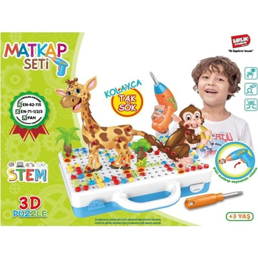Eğitici Matkap Seti Hayvanlar - Renkli Eğitici Oyuncak Fiyatı
