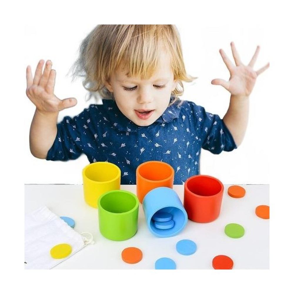 Eğitici Oyuncaklar Için Renk Sıralama Oyuncaklar Bebekler Bebek Ahşap Oyuncaklar Istifleme Bardakları ile Sayma Gökkuşağı Eşleştirme Oyunu | - Renkli Eğitici Oyuncak Fiyatı