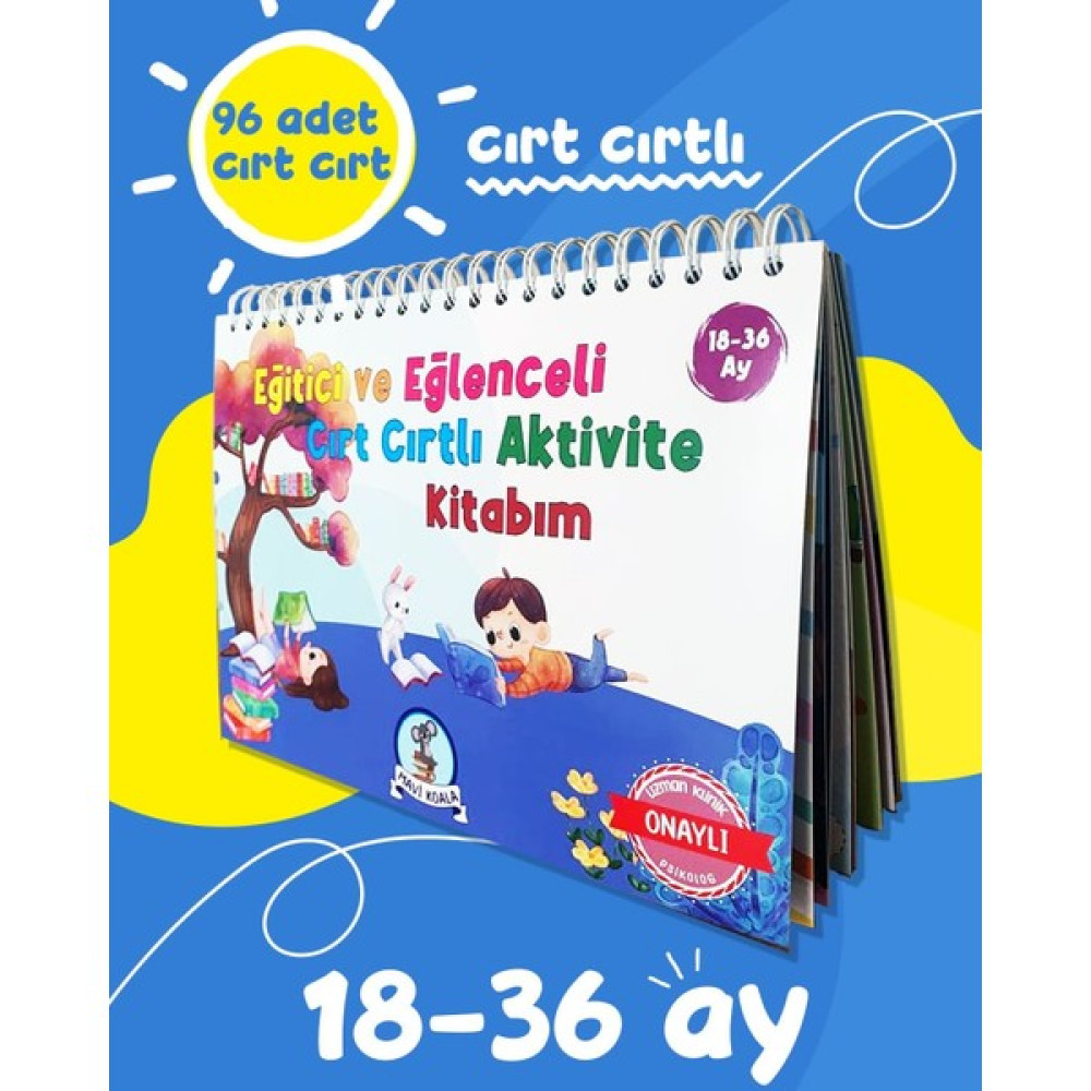Eğitici ve Eğlenceli Cırt Cırtlı Aktivite Kitabım - 18-36 AY Okul Öncesi Eğitici & Öğretici Kitaplar Fiyatı