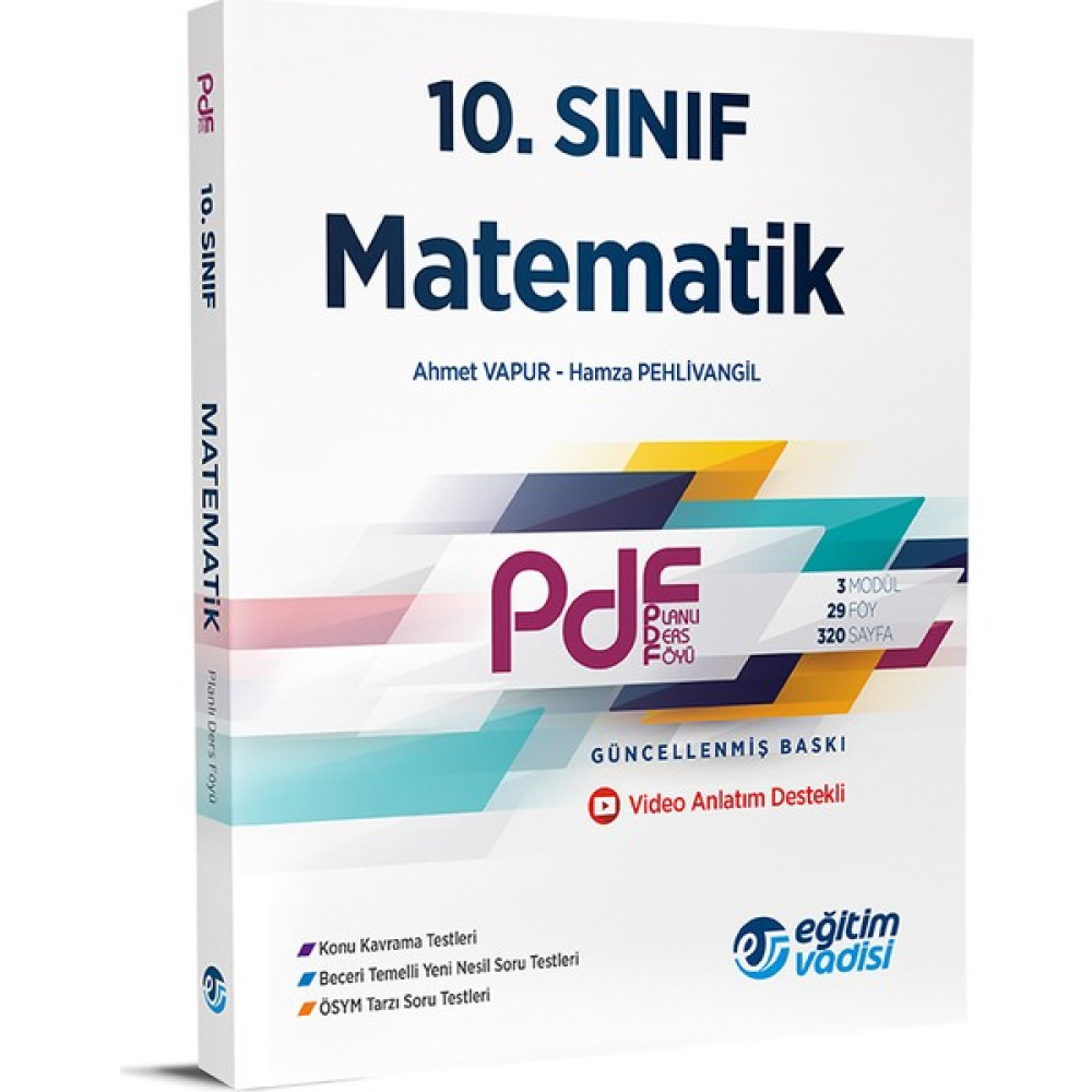 Eğitim Vadisi 10.Sınıf PDF Matematik Video Anlatım Destekli Matematik Fiyatı