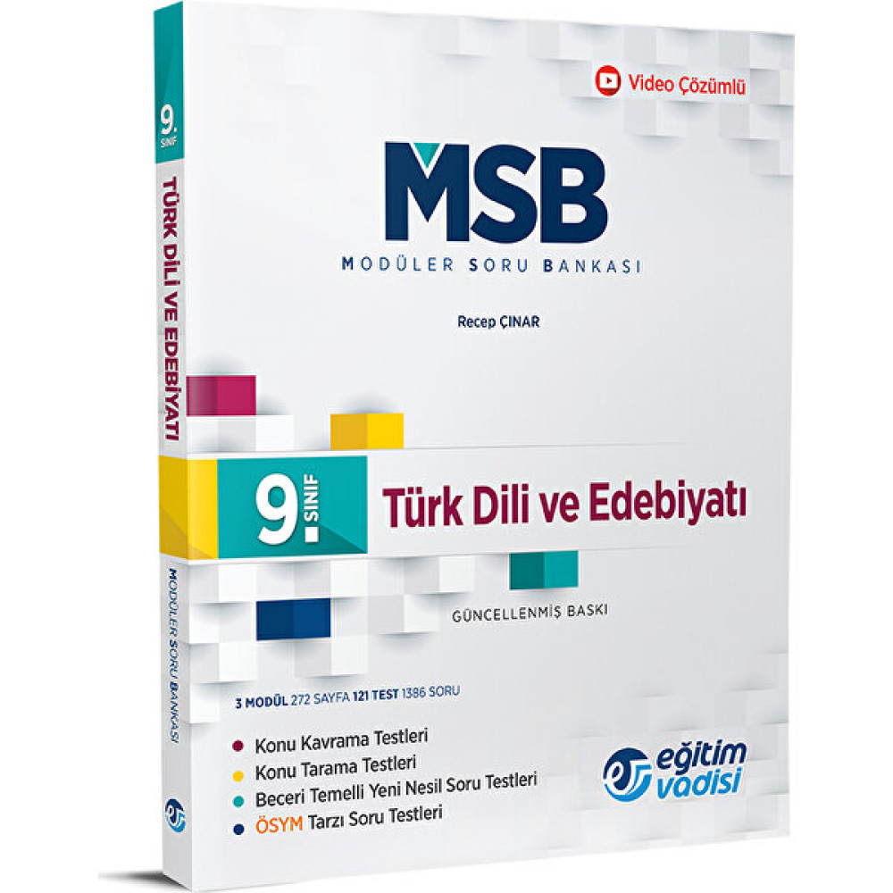 Eğitim Vadisi 9.Sınıf Türk Dili ve Edebiyatı Modüler Soru Bankası Türkçe Fiyatı