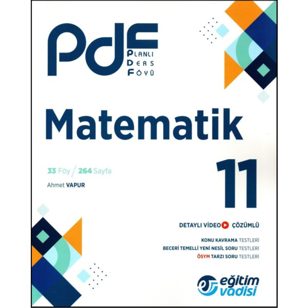 Eğitim Vadisi Yayınları 11. Sınıf Matematik PDF (Planlı Ders Föyü) Matematik Fiyatı