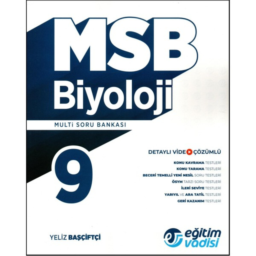 Eğitim Vadisi Yayınları 9. Sınıf Biyoloji MSB (Multi Soru Bankası) Ders Sınav Kitapları Fiyatı