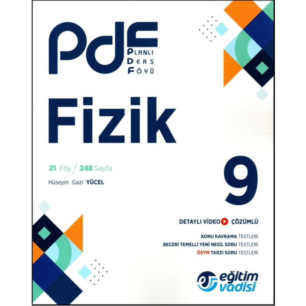 Eğitim Vadisi Yayınları 9. Sınıf Fizik PDF (Planlı Ders Föyü) Fizik Fiyatı
