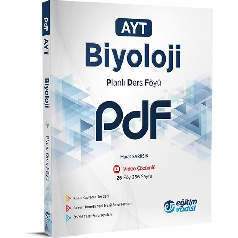 Eğitim Vadisi Yayınları AYT 2023 Biyoloji Pdf Planlı Ders Föyü Temel Yeterlilik Testi (TYT) Fiyatı