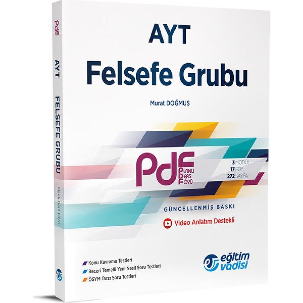 Eğitim Vadisi Yayınları AYT PDF Felsefe Video Anlatım Destekli - Murat Doğmuş Ders Sınav Kitapları Fiyatı