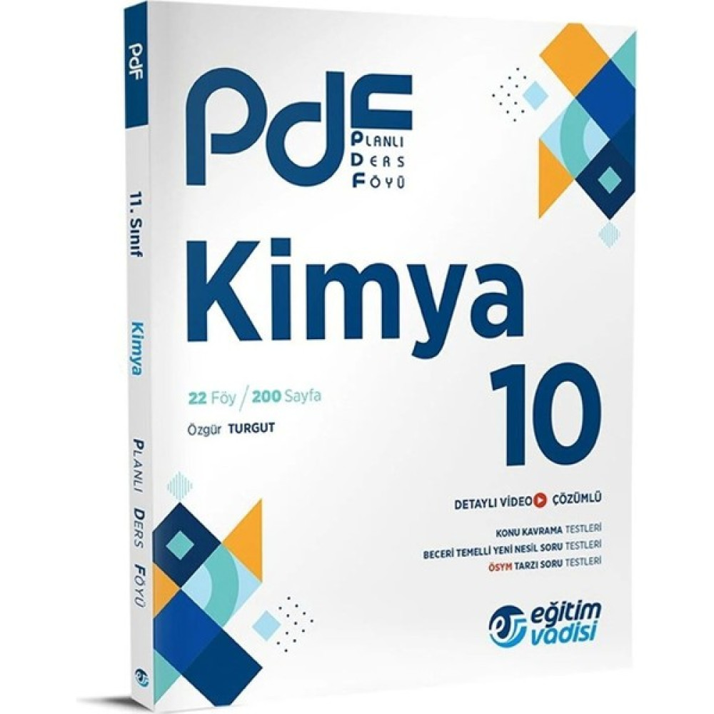 Eğitim Vadisi Yayınları Eğitim Vadisi 10. Sınıf Kimya Pdf Planlı Ders Föyü Kaynak Kitapları Fiyatı