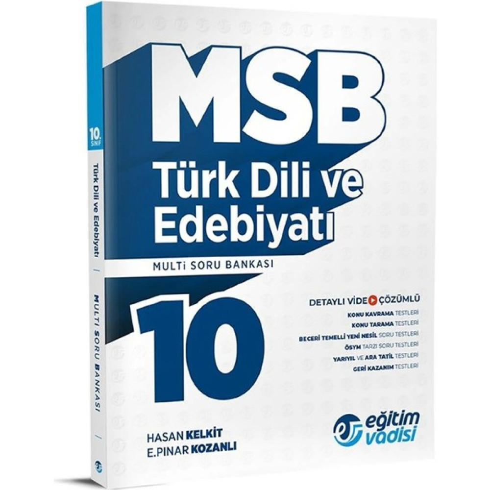 Eğitim Vadisi Yayınları Eğitim Vadisi 10. Sınıf Türk Dili ve Edebiyatı Multi Soru Bankası Kaynak Kitapları Fiyatı