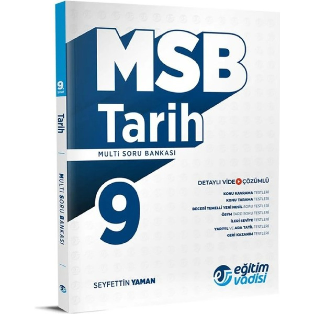 Eğitim Vadisi Yayınları Eğitim Vadisi 9. Sınıf Tarih Multi Soru Bankası Kaynak Kitapları Fiyatı